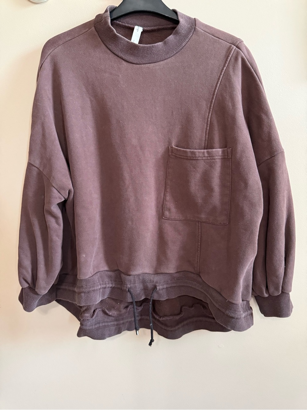 Nap Loungewear Drawstring Hi-Lo Hem Sweatshirt Sz L